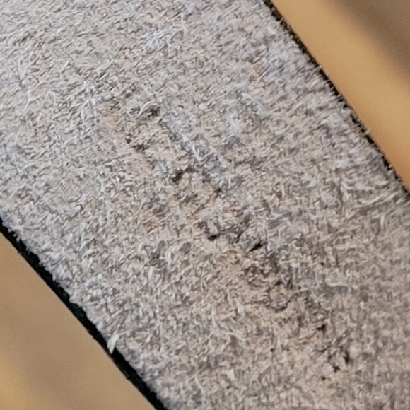 LIZ CLAIBORNE Genuine Leather Belt, Dark Grey with Silver Tone Hardware - Picture 12 of 16